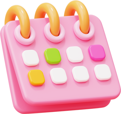 Pink calendar 3D